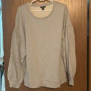 Blouson sleeve sweatshirt